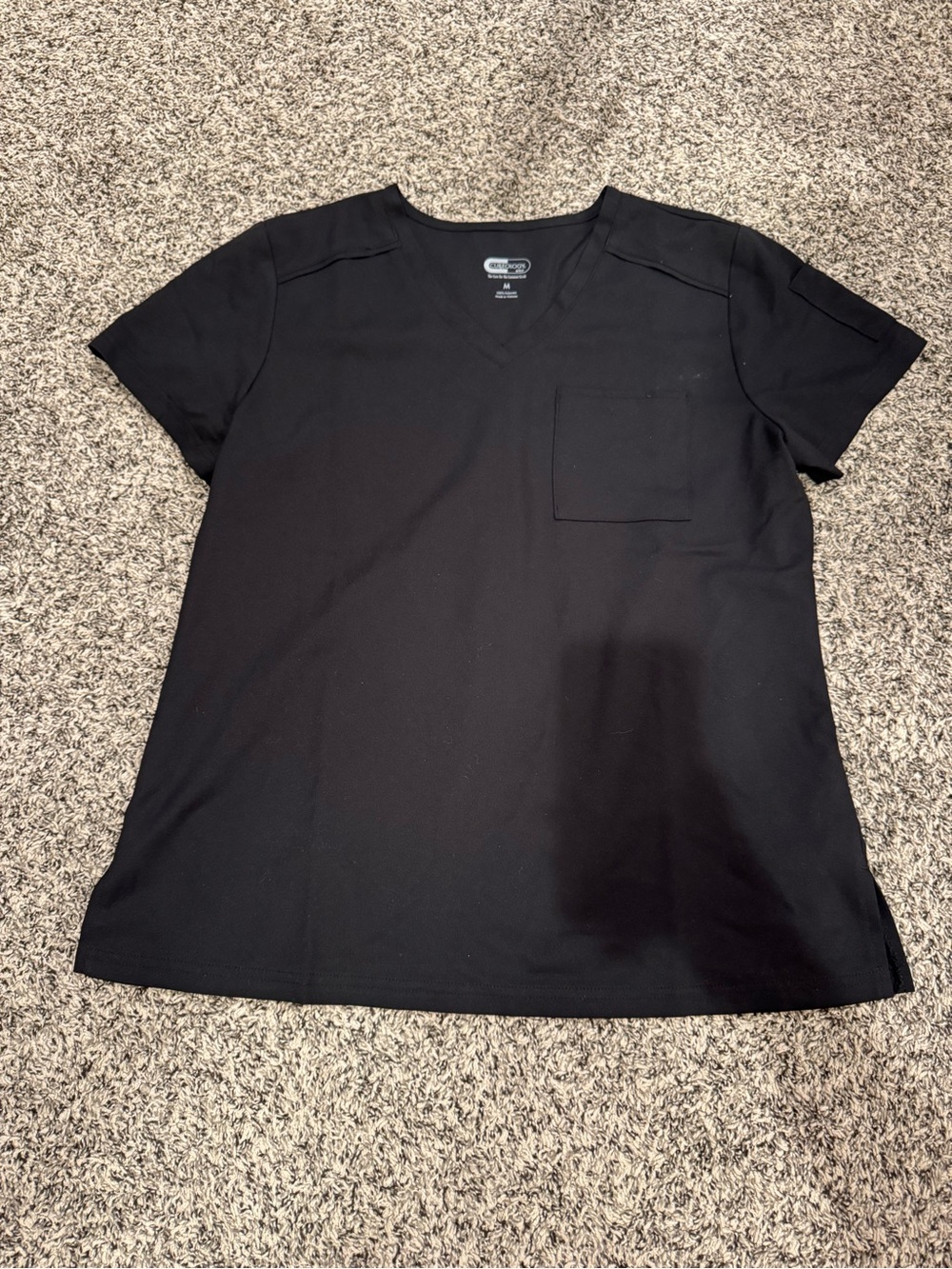 Women’s Black Short Sleeve Scrub Top